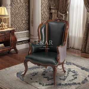 Sillón de cuero clásico, comodidad y estilo atemporales para ambientes de sala de estar elegantes - Product Image 5