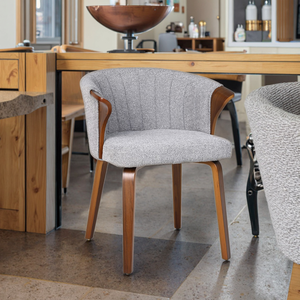Modern Bentwood Frame Restaurant <b>Dining</b> <b>Chair</b> with Soft Fabric Upholstery Durable Design for Commercial and Living Room Use - Product Image 2
