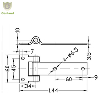 GL-13125S Nouvelle Charnière de Porte Arrière en Acier Inoxydable Dongfeng pour Conteneur de Fourgonnette, Remorque de Camion et Caisse – Pièce de Remplacement à Visser