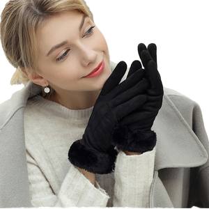 <b>Women</b> Winter <b>Skiing</b> Fashion Outdoor Warm Touch Screen Soft Windproof Lined Thick Cotton/Spandex <b>Gloves</b> - Product Image 1