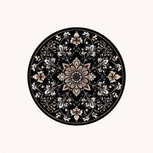 Ensemble de sets de table et sous-verres bohème vintage en caoutchouc isolant, motif feuilles de plantes, écologique, personnalisable, luxe rétro pour la maison et les banquets de mariage - Product Image 3
