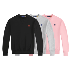 Sudadera con capucha para hombre, cuello redondo, talla grande, informal, bordada, 100% algodón, con logo, peso pesado, venta al por mayor - Product Image 1