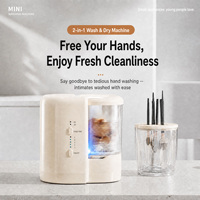 Portable Automatic Washer Dryer Combo Multi-Functional Mini Washing Machine Quick Clean for Makeup Brushes Underwear & Socks