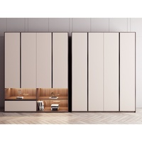 Buffet Modulaire Pliable et Ajustable en Bois Blanc Brillant, Style Minimaliste Moderne, Écologique, 5+ Rangement, Montage Facile, pour Salon