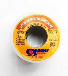 Alambre de soldadura de <span class=keywords><strong>estaño</strong></span>-<span class=keywords><strong>plomo</strong></span> Sn60Pb40 de buena calidad, redondo, plateado, con núcleo de colofonia, para soldadura original Asahi - Product Image 3
