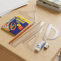 Kit de fournitures scolaires personnalisées en gros avec règle, gomme, taille-crayon et crayons de couleur – Fournitures OEM pour la rentrée des classes