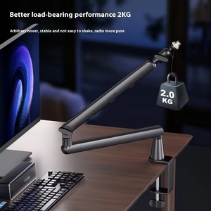 Support PC Métallique Haut de Gamme Universel Réglable, Fixation Discrète pour Microphone, Supports de Microphone pour Enregistrement Live avec Câble - Product Image 6