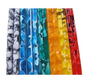 Barre en acrylique PMMA à motif pierre, éclairage LED <span class=keywords><strong>color</strong></span>é, rond/carré, haute transmission lumineuse, personnalisable, Ning E-Plastics - Product Image 1