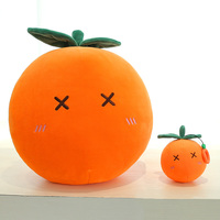 Op maat gemaakte premium pluche sleutelhanger met oranje expressie, pluizig gevuld fruit hanger, schattig charmant pluche groothandels cadeau