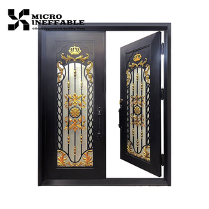 Portes <span class=keywords><strong>d</strong></span>'<span class=keywords><strong>entrée</strong></span> en fer forgé <span class=keywords><strong>sur</strong></span> <span class=keywords><strong>mesure</strong></span>, portes simples en fer, design <span class=keywords><strong>de</strong></span> <span class=keywords><strong>grille</strong></span> en fer forgé pour la sécurité - Product Image 4