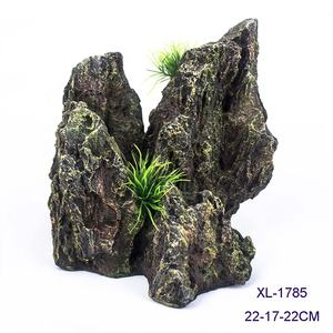 Fabriek Custom Aquarium Decor Hars Bruine Kunstmatige Sierrotsen Landschapsarchitectuur Voor Aquarium - Product Image 3