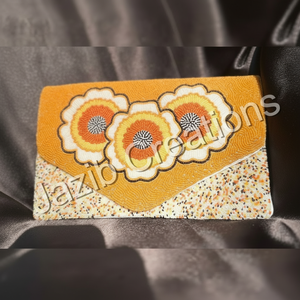 Pochette enveloppe légère pour femme avec perles, doublure en coton durable, fermeture à bouton, tissu doux, vente en gros disponible, idéale pour les soirées - Product Image 1