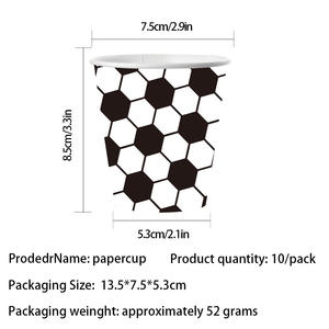 Assiettes et serviettes de football personnalisées, fournitures de <span class=keywords><strong>vaisselle</strong></span> jetables pour fêtes sportives, décorations pour fêtes d'anniversaire sur le <span class=keywords><strong>thème</strong></span> du football - Product Image 3
