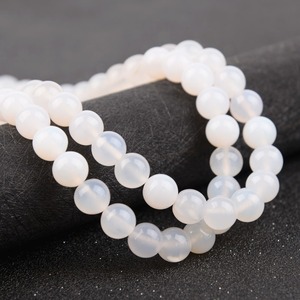 Natural <strong>Stone</strong> 7A Grade <strong>White</strong> Agate Loose Round Beads Gemstone Beads for Jewelry Making DIY Handmade <strong>Jade</strong> 2 4 6 8 10 12MM - Product Image 5