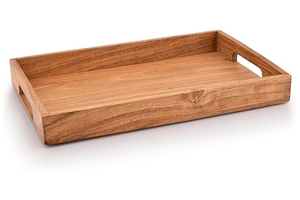Plateau en bois de haute qualité avec poignées évidées dans la cuisine - Product Image 2