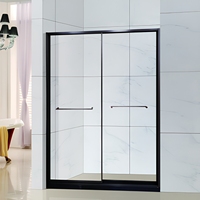 Mampara de Ducha Rectangular con Puerta Corredera Kalaishi, Cabina de Ducha, Fácil Instalación, Barra para Cortina de Ducha, Separador