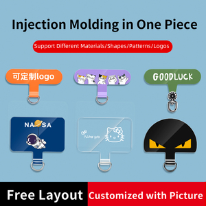 Tùy chỉnh điện thoại di động dây đeo TPU cố định dây buộc điện thoại Clip vải PVC Gasket Vỏ Thẻ trở lại Sticker Sling dây kết nối - Product Image 4