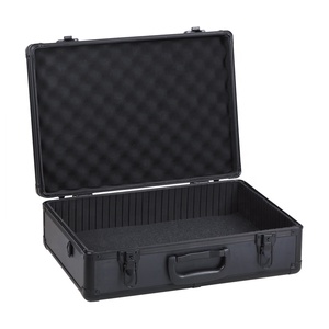 Libre logotipo personalizado X 46X33X15cm maletín negro Mini <span class=keywords><strong>caja</strong></span> <span class=keywords><strong>de</strong></span> <span class=keywords><strong>herramientas</strong></span> maletín <span class=keywords><strong>de</strong></span> aluminio - Product Image 4
