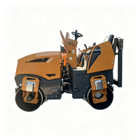 Compacteur routier à double tambour Bomag 2 tonnes à patins de mouton, bulldozer vibrant à roue unique 6/8 tonnes avec pneus en caoutchouc