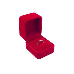 Vente en gros Boîte à bijoux en velours pour bagues Boîte d'emballage cadeau élégante pour bagues de fiançailles - Product Image 6
