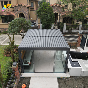 Toit à persiennes en aluminium avec fonction motorisée, solutions d'extérieur pour plusieurs scénarios, jardin, patio, balcon, pergola rétractable - Product Image 1