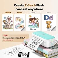 Printer Mini Phomemo M03C untuk Ponsel, Printer Portabel Bluetooth untuk Kartu Flash & Stiker Edukasi