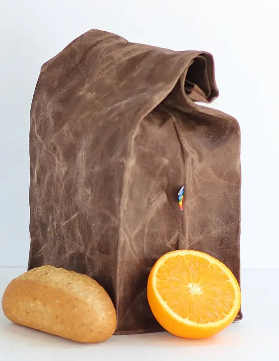 Customize lightweight insulated roll top bag rolling waxed canvas cooler lunch bag