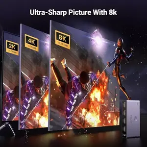 Commutateur HDMI 2.1 Ugreen 3 entrées 1 sortie 8K 60Hz Argent Modèle 15604 - Product Image 4