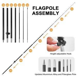 Bandera de Playa de Poliéster Ecológica Impermeable Grande Personalizada con Diseño de Pluma y Asta de Aleación de Aluminio - Precio Directo - Product Image 3