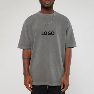 เสื้อยืดฮิปฮอปวินเทจโอเวอร์ไซส์สำหรับผู้ชายเสื้อยืดผ้าฝ้าย100% โอเวอร์ไซส์ออกแบบได้ตามต้องการ - Product Image 3