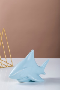 Ceramic <strong>Art</strong> Ornaments Sea Animal Statue <strong>Shark</strong> Figurine Decorations for Desk - Product Image 5