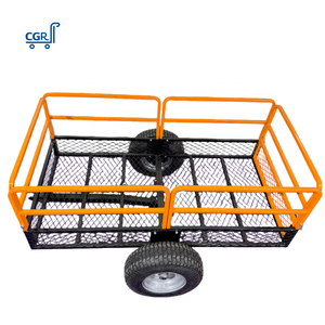 Carrello Ribaltabile in Acciaio a Due <span class=keywords><strong>Ruote</strong></span> per Carichi Pesanti, Capacità 1500 Libbre, 15 Piedi Cubi, Rimorchio da Giardino Rimovibile - Product Image 3