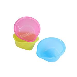 Multifunctional <b>Plastic</b> <b>Colander</b> Set Pink Yellow Blue Kitchen Vegetable Fruit Draining Basin Strainer for Food Prep - Product Image 1