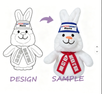 Porte-clés en peluche lapin mignon de haute qualité, jouet en peluche, mascotte lapin en peluche, petits lapins blancs en peluche