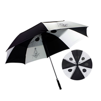 Parapluie de golf automatique classique extra large de 36 pouces, résistant au vent, avec baleines en fibre de verre et impression de logo, livraison gratuite