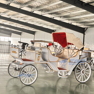 Chariot de mariage électrique à chevaux, calèche de tourisme européenne à chevaux, chariot de balnéo à chevaux - Product Image 5