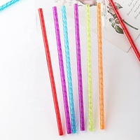 Pailles colorées en PETG, réutilisables, en plastique rigide, spirales, pailles à boire en plastique, pailles réutilisables en spirale cristalline – Offre Spéciale
