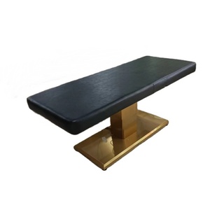 Kisen Modern Beauty Spa Cosmetic <b>Table</b> 80cm Black Massage Treatment 3 Electric Motors Curved <b>Lash</b> <b>Bed</b> Gold Base for Bedroom Sale - Product Image 6