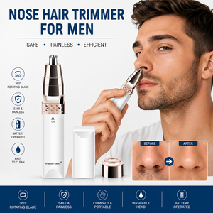 Original OEM Customized Portable Nose Hair Trimmer AA Battery Nose Hair Trimmer with 2 Heads Hair Trimmer - Product Image 1