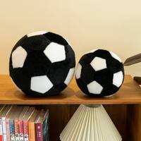 Jouets en peluche de football personnalisés en gros, décoration moelleuse, cadeaux, oreillers, jouets d'anniversaire, jouets en peluche de football de simulation