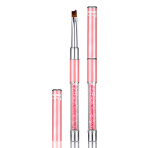 1pc Pink Rhinestone Handle Nail Art Brush Private Label Custom Liner Painting Nylon Hair Salon Manicure Nail Art Brush Pen - Product Image 2