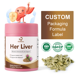 Chinaherbs - Suplemento de Apoyo Hepático para Mujeres, Fórmula Herbal con Cardo Mariano y Glutatión, Cápsulas Veganas para la Luminosidad de la Piel, Desintoxicación y Bienestar - Product Image 1