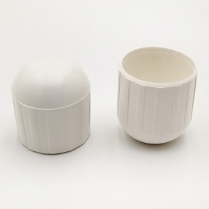 Protège-pieds ronds en plastique Shih Hung, série PE, noir et blanc, pour chaises, tabourets et protection du sol - Product Image 2
