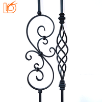 Balustre d'escalier en fer forgé moderne, facile à installer, noir mat, carré creux, panier simple, pour balcon intérieur