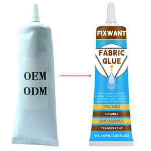 OEM ODM Fabric <strong>Glue</strong> Clear Contact DIY Cloth Fibre Adhesive Multipurpose Wedding Dress <strong>Leather</strong> Bag Diamond Glass <strong>Glue</strong> 60ML - Product Image 1