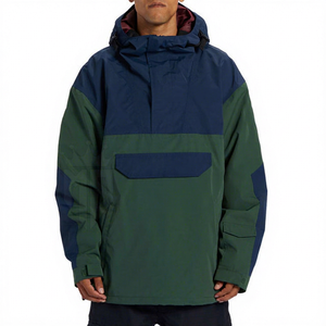 New Design Custom Color <b>Men's</b> Anorak Winter <b>Jacket</b> <b>Half</b> <b>Zip</b> Hooded Quick Dry Breathable Nylon/Polyester Casual Warm High Quality - Product Image 1