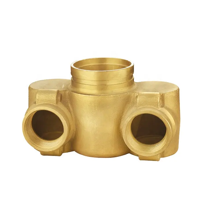 Brass lõm thẳng cơ thể tường hydrant kết nối thiết bị chữa cháy 4 "rãnh X2 1/2" x 2 1/2"