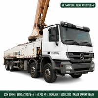 Bomba de Concreto Usada Zoomlion 52m Montada en Camión Mercedes Actros 8x4, Año 2013, Máquina de Bombeo de Concreto Zoomlion ZLJ5419THB para Exportación