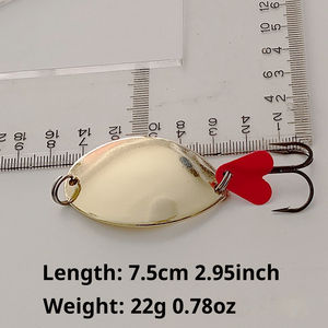 <span class=keywords><strong>Leurre</strong></span> en forme de cuillère de 22g, spinnerbait, appât artificiel pour la pêche au topmouth, au culter, au bar, au mandarin, au brochet, en <span class=keywords><strong>eau</strong></span> <span class=keywords><strong>douce</strong></span> et en <span class=keywords><strong>eau</strong></span> salée - Product Image 3