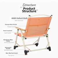Chaise de camping pliable CHENYUE en alliage d'aluminium robuste et personnalisable, avec revêtement Oxford 600D durable et détachable